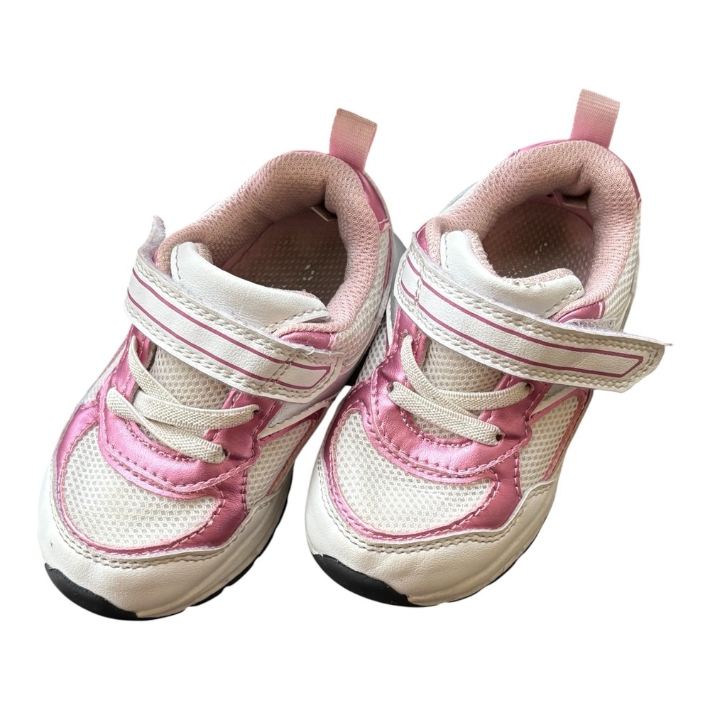 Wonder Nation Toddler Girls Pink White Mesh Athletic Sneakers Size 6 WM95098-625